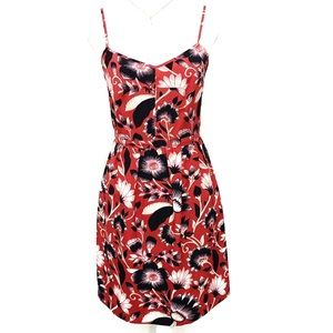 J. Crew | Coral Pink Floral Cami Dress Size 6